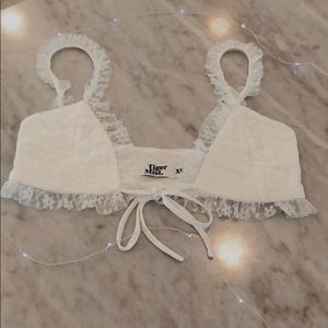 Tiger Mist Crop Tank Top White In XS